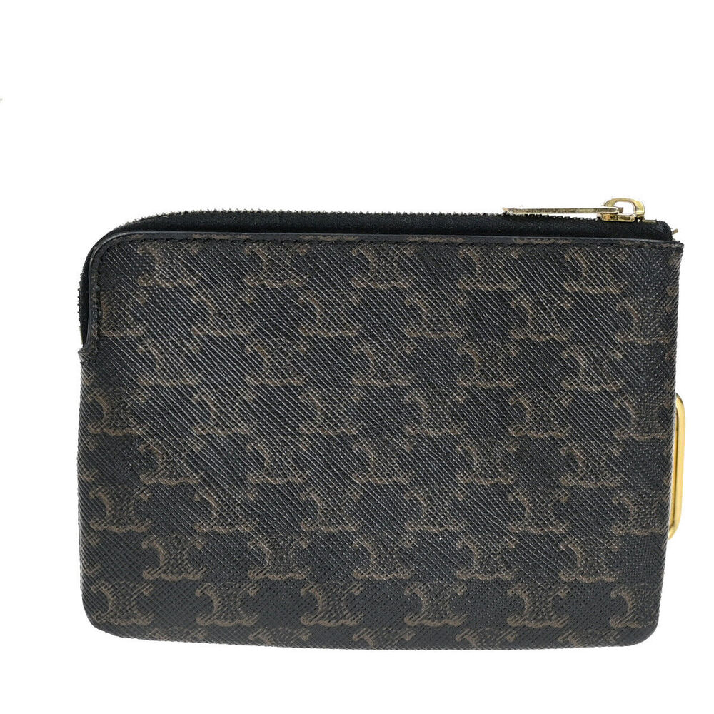 Celine Logo Coin Card Key Case Triomphe #143624C25B - Picture 4 of 13